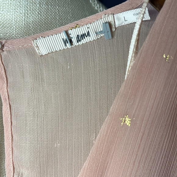 MI AMI PEACH CHIFFON DRESS - Picture 4 of 8